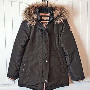Michael Kors faux fur hooded coat